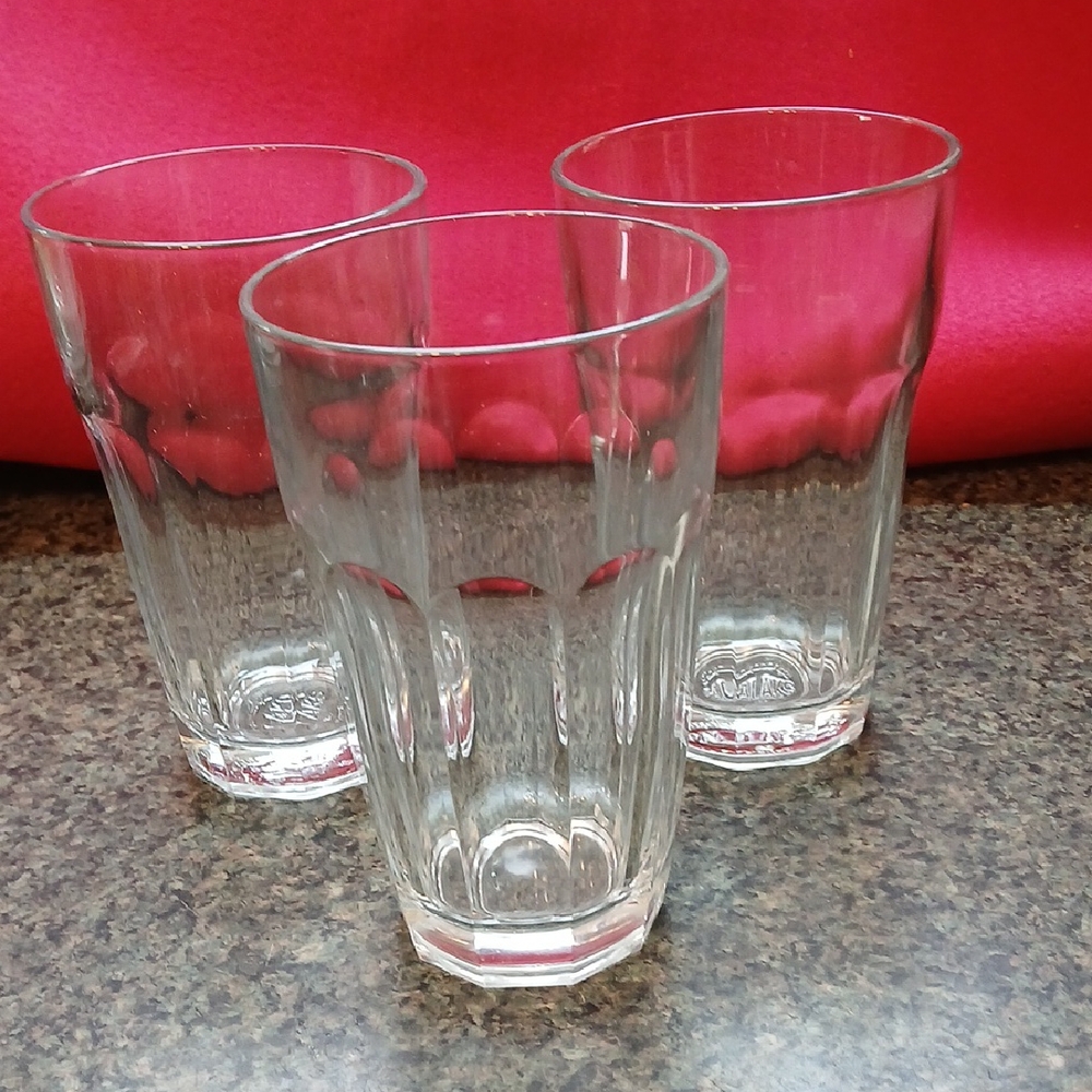 Set Of 3 Large Ice Tea Water Goblets Mint